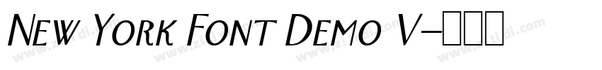 New York Font Demo V字体转换